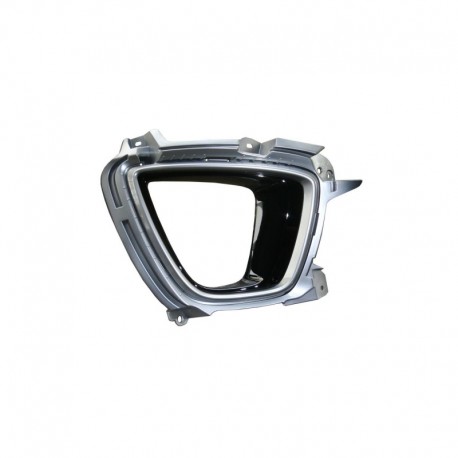Griglia paraurti anteriore con foro fendinebbia nera lucida dx