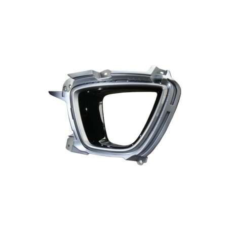 Griglia paraurti anteriore con foro fendinebbia nera lucida sx