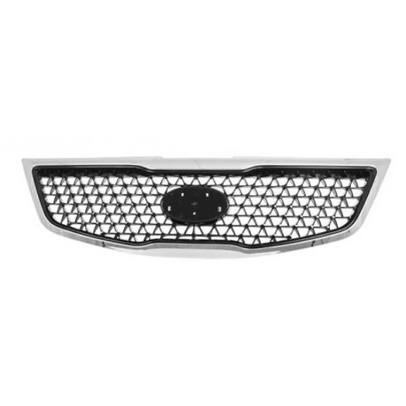 Griglia mascherina radiatore nera con cornice cromata