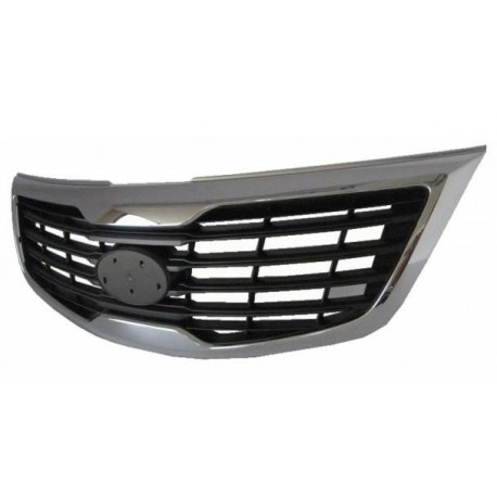 Griglia mascherina radiatore nera con cornice cromata