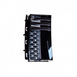 Griglia parafango anteriore nera argento cromata sx