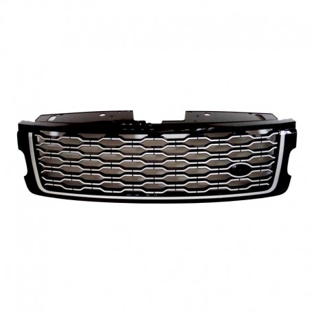 Griglia mascherina radiatore nero lucido - argento