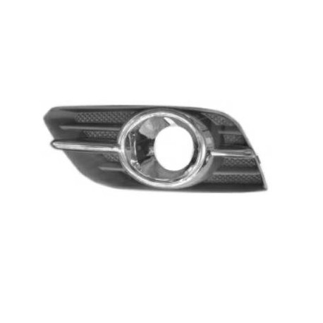 Griglia paraurti anteriore con foro fendinebbia con cornice e profilo cromato sx