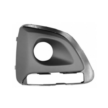 Griglia paraurti anteriore con foro fendinebbia con fori luce diurna con fori cornice cromata dx