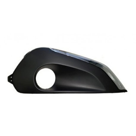 Griglia paraurti anteriore con foro fendinebbia con modanatura cromata dx