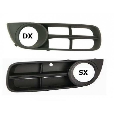 Griglia paraurti anteriore con foro fendinebbia sx