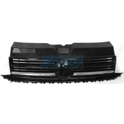 Griglia mascherina radiatore nera con 1 modanatura cromata