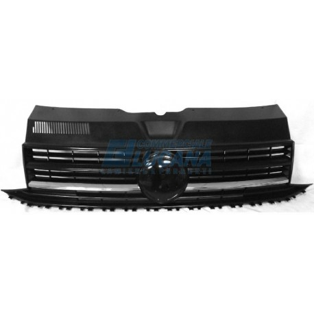 Griglia mascherina radiatore nera con 1 modanatura cromata