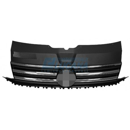 Griglia mascherina radiatore nera con 3 modanature cromate