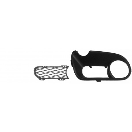 Griglia spoiler paraurti anteriore con foro fendinebbia sx