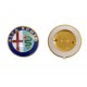 Fregio stemma logo Alfa Romeo metallo pieno 74 mm con 2 pin