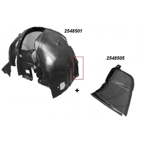 Riparo passaruota locaro parasassi anteriore sx