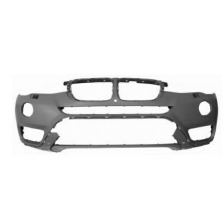 Paraurti anteriore verniciabile con fori fendinebbia led lavafari telecamera e traccia park assist