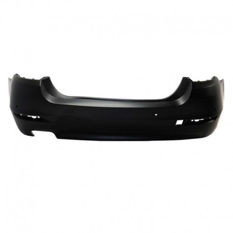 Paraurti posteriore verniciabile con fori sensori con doppio scarico sinistro
