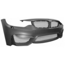 Paraurti anteriore verniciabile con fori lavafari con tracce fori park distance control e park assist