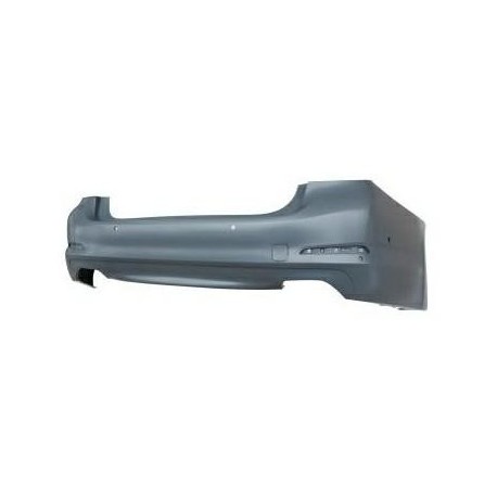 Paraurti posteriore verniciabile con fori park distance control e park assist con scarichi grandi versione Basis