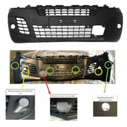 Paraurti anteriore con fori fendinebbia e park distance control e rilevamento ostacoli