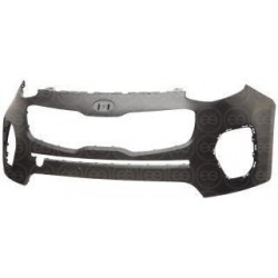 Paraurti anteriore nero liscio con 4 tracce fori sensori e lavafari