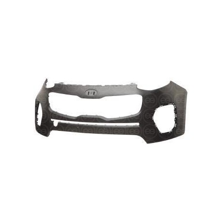 Paraurti anteriore nero liscio con 4 tracce fori sensori e lavafari