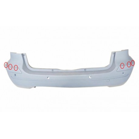 Paraurti posteriore verniciabile con fori sensori versione Avantgarde