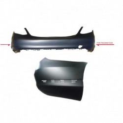 Paraurti posteriore verniciabile con fori modanatura