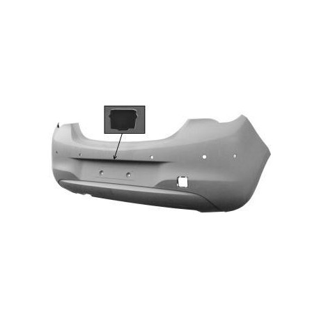 Paraurti posteriore verniciabile con fori park distance control park assist e telecamera