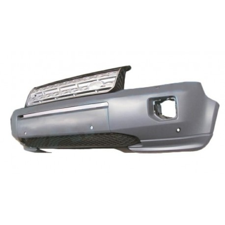 Paraurti anteriore verniciabile con fori lavafari sensori e fori modanatura