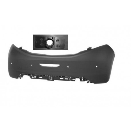 Paraurti posteriore verniciabile con fori sensori e supporti sensori Bosch