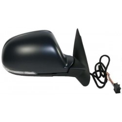 Retrovisore elettrico termico blu con freccia con luce di cortesia verniciabile 7 pin dx