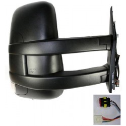 Retrovisore elettrico termico braccio lungo con freccia integrata connettore grande lato passeggero dx