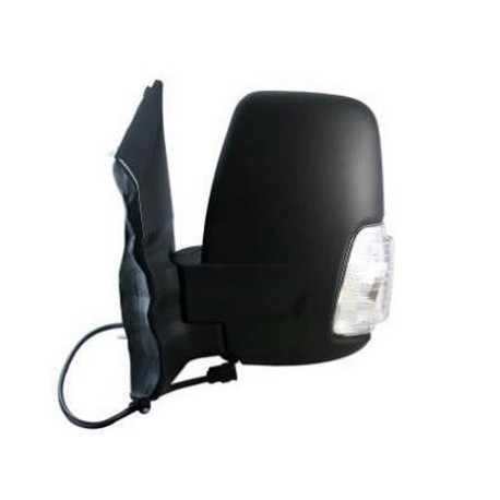 Retrovisore elettrico termico con freccia bianca braccio corto nero 6 pin lato guida sx