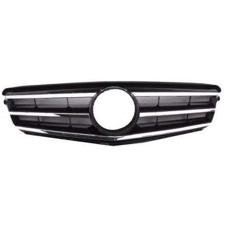 Mascherina griglia radiatore cromata nera logo grande versione Avantgarde