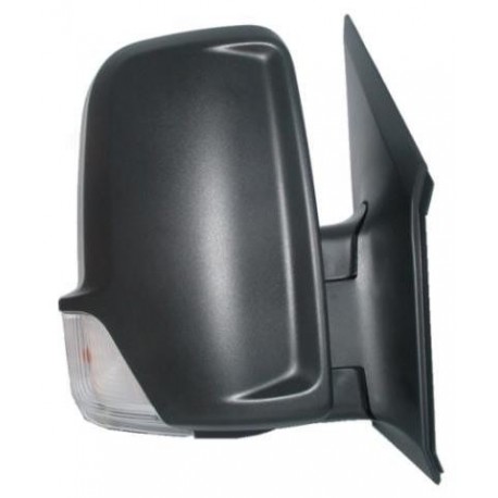 Retrovisore elettrico termico con freccia nero dx