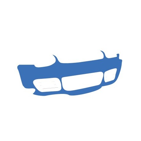 Paraurti anteriore con fori lavafari e park distance control verniciabile