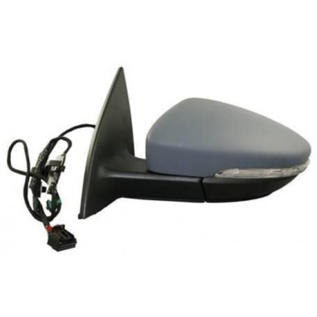 Retrovisore elettrico termico ribaltabile asferico con freccia con luce di cortesia verniciabile 11 pin sx