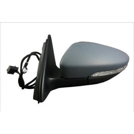 Retrovisore elettrico termico ribaltabile asferico con freccia con luce di cortesia verniciabile 9 pin sx