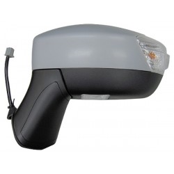 Retrovisore elettrico termico ribaltabile asferico con freccia con luce di cortesia verniciabile sx