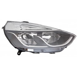 Faro proiettore H7 H1 PY24W parabola nera con profili interni cromati dx