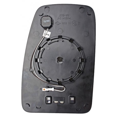 Piastra specchietto superiore termica con vetro attacco Viewmax Blis sistem passeggero dx