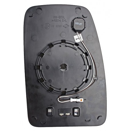 Piastra specchietto superiore termica con vetro attacco Viewmax Blis sistem guida sx