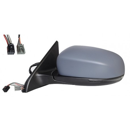 Specchietto elettrico termico con freccia asferico luce di cortesia 5+3 pin verniciabile sx