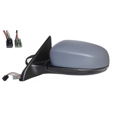 Specchietto elettrico termico con freccia asferico luce di cortesia Blis sistem 6+4 pin verniciabile sx