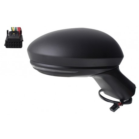 Specchietto elettrico termico con sonda freccia 9 pin nero dx