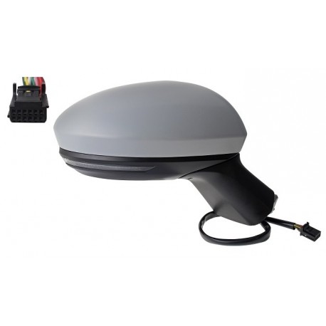 Specchietto elettrico termico ribaltabile con sonda freccia 12 pin verniciabile dx