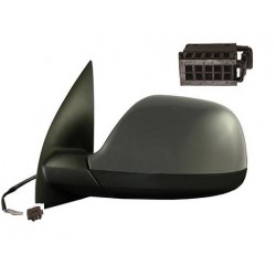 Specchietto elettrico termico asferico 5 pin con base nera calotta verniciabile sx