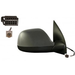 Specchietto elettrico termico 5+1 pin con radio sistem base nera calotta verniciabile dx