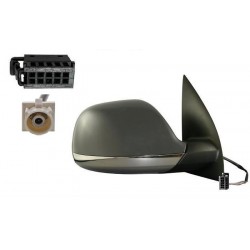 Specchietto elettrico termico 5+1 pin con radio sistem base cromata calotta verniciabile dx