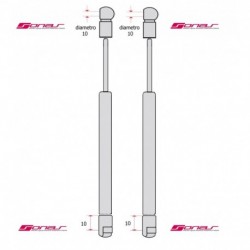 Coppia pistoncini ammortizzatore molla a gas