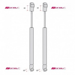 Coppia pistoncini ammortizzatore molla a gas portellone
