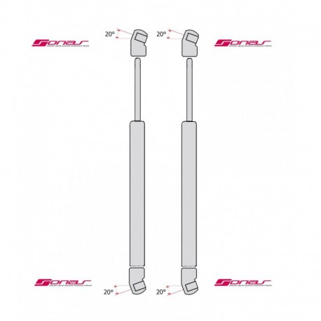 Coppia pistoncini ammortizzatore molla a gas portellone